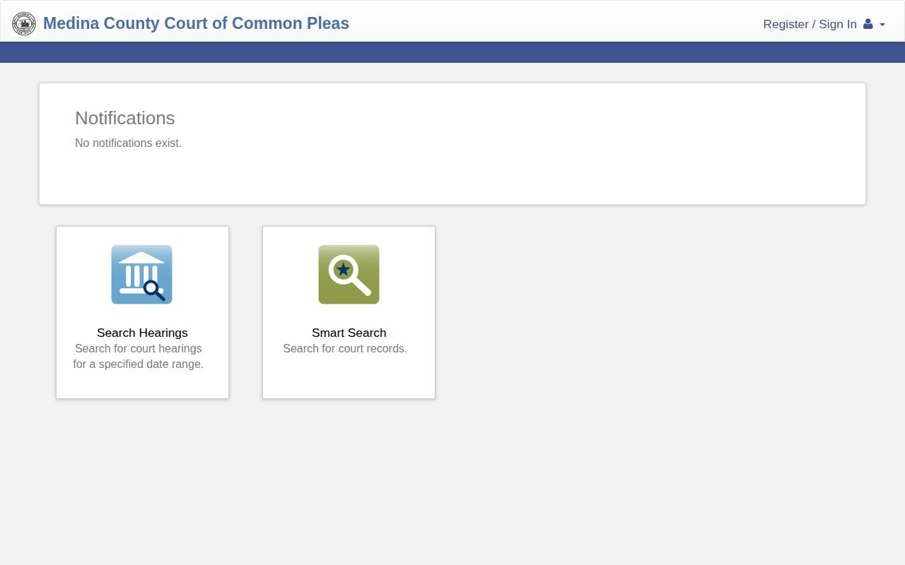 Medina County released inmate Common Pleas court record search